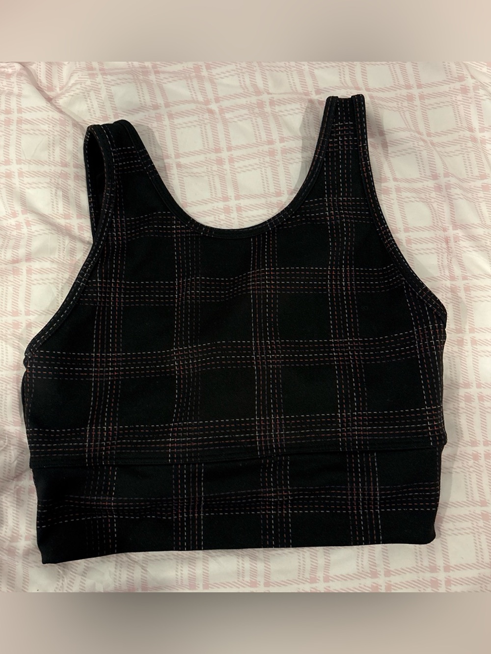 Black Plaid “Strut This” Top